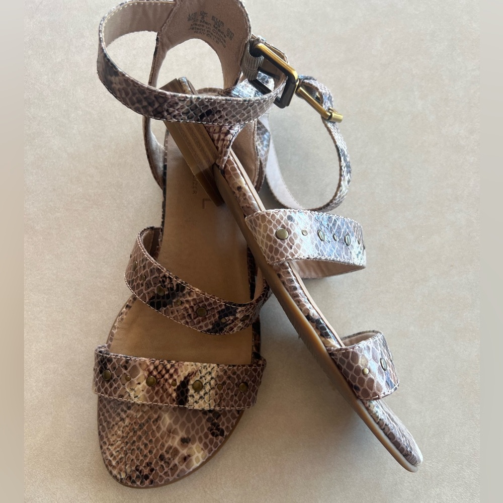 SOUL Naturalizer Brown Snake Print Sandals